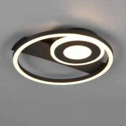 LED-Deckenleuchte Horus, schwarz, 2.500 lm, 3.000 K, Metall