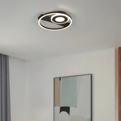 LED-Deckenleuchte Horus, schwarz, 2.500 lm, 3.000 K, Metall