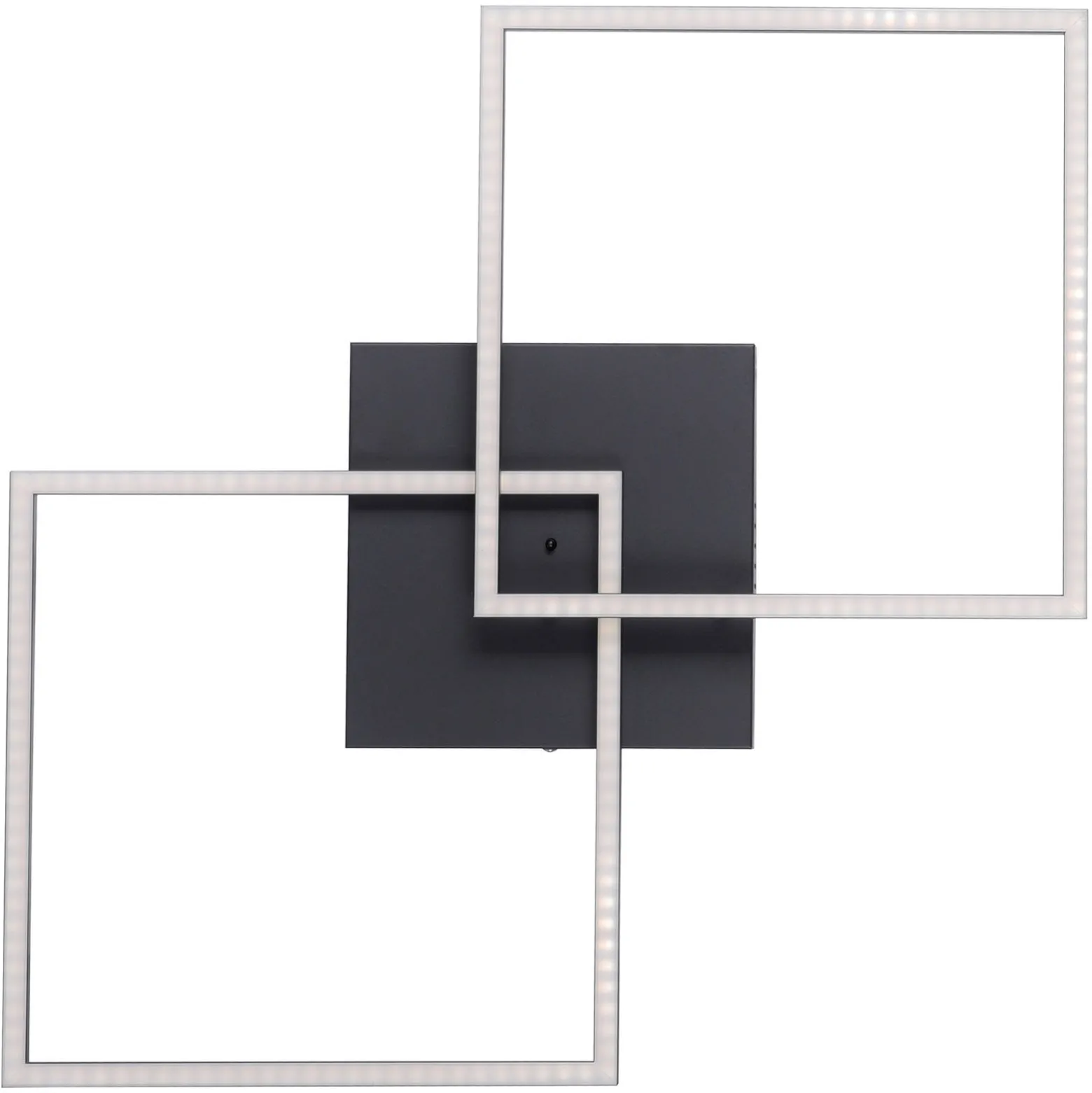 LED-Deckenleuchte Iven, dim, schwarz, 53x53cm