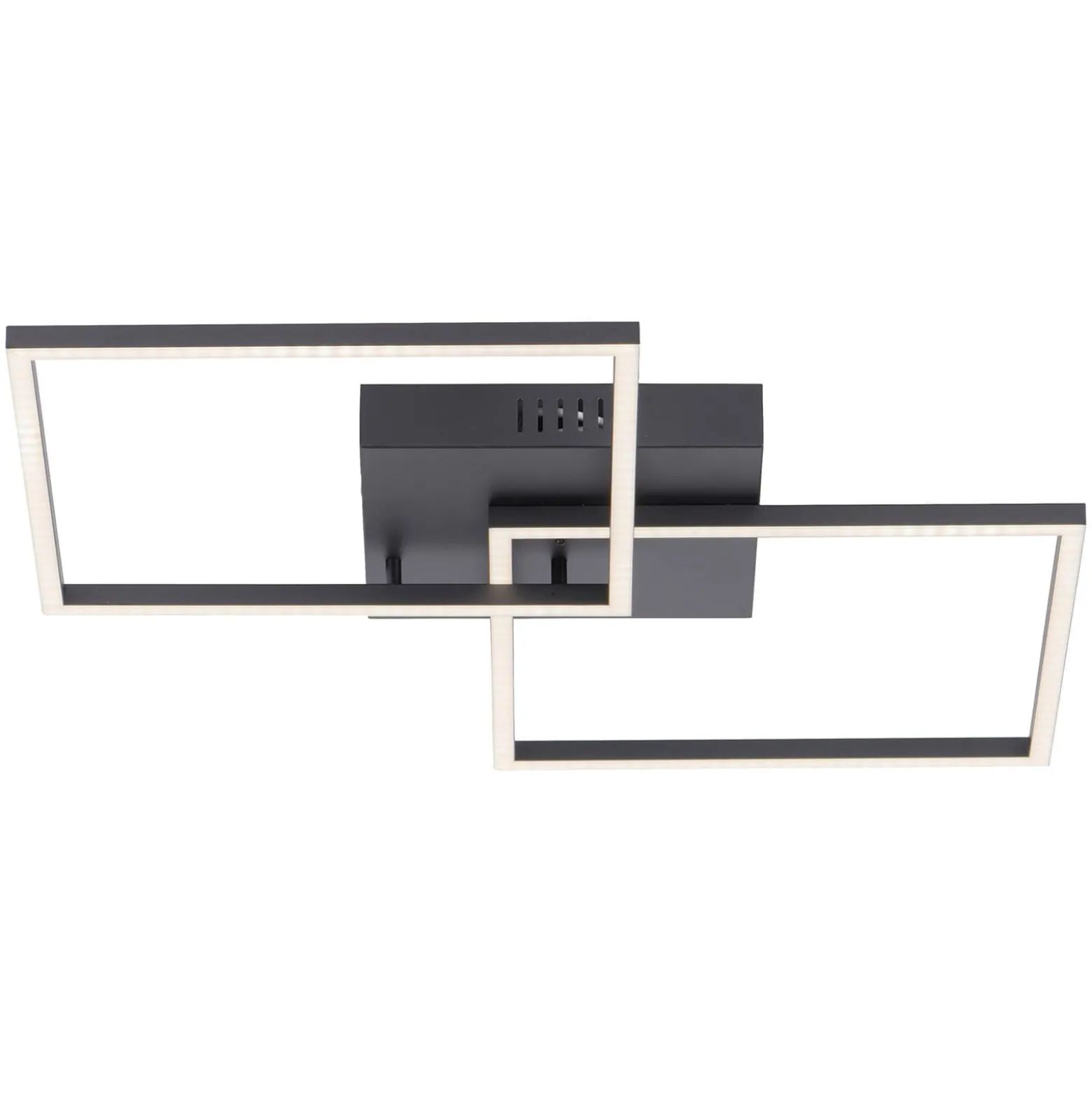 LED-Deckenleuchte Iven, dim, schwarz, 53x53cm
