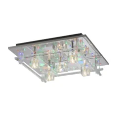 LED-Deckenleuchte Kemal 2.0, chrom mit RGB