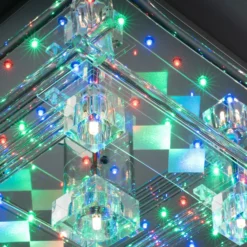 LED-Deckenleuchte Kemal 2.0, chrom mit RGB