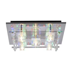 LED-Deckenleuchte Kemal 2.0, chrom mit RGB