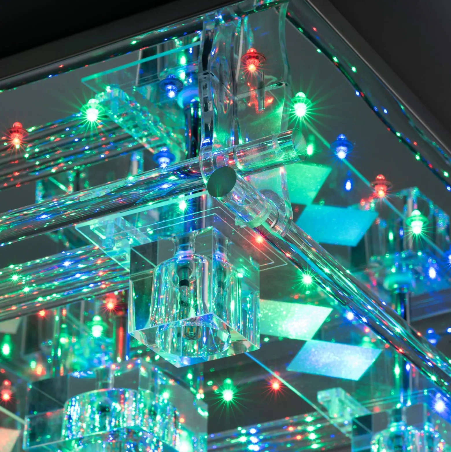 LED-Deckenleuchte Kemal 2.0, chrom mit RGB