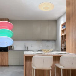 LED-Deckenleuchte Klemens, rund, dimmbar, RGBW