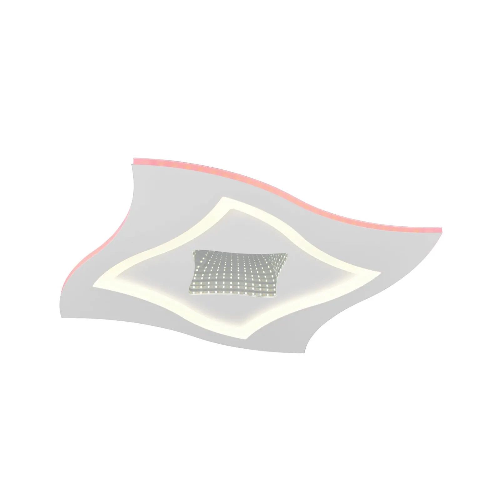 LED-Deckenleuchte Klint, Länge 50 cm, weiß matt, Metall RGBW