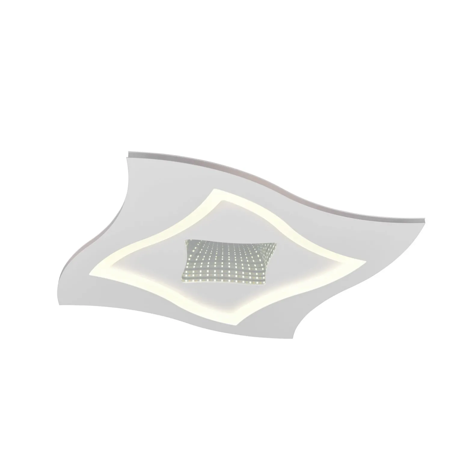 LED-Deckenleuchte Klint, Länge 50 cm, weiß matt, Metall RGBW