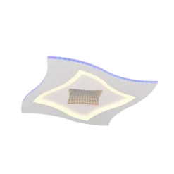 LED-Deckenleuchte Klint, Länge 50 cm, weiß matt, Metall RGBW