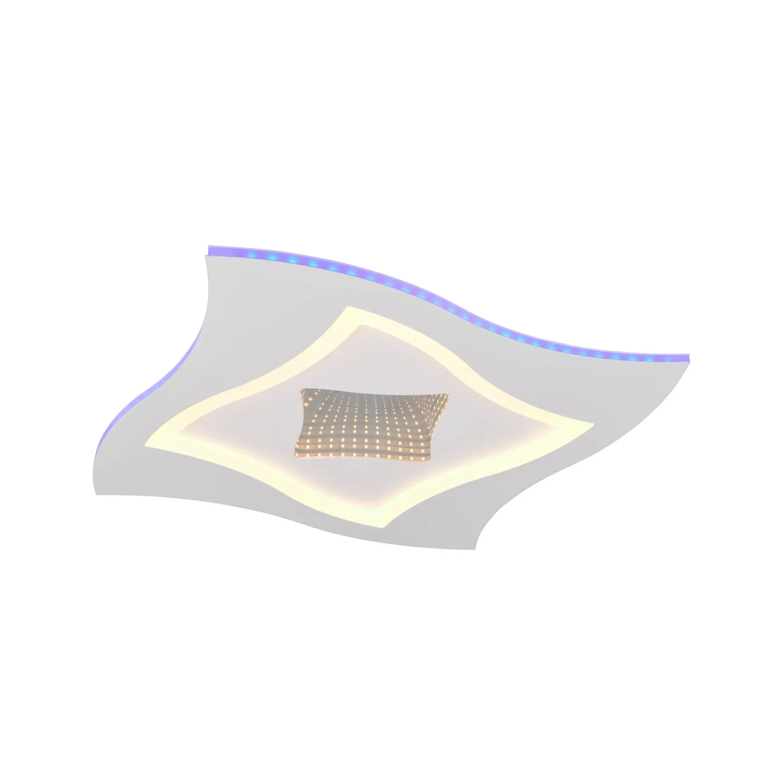 LED-Deckenleuchte Klint, Länge 50 cm, weiß matt, Metall RGBW