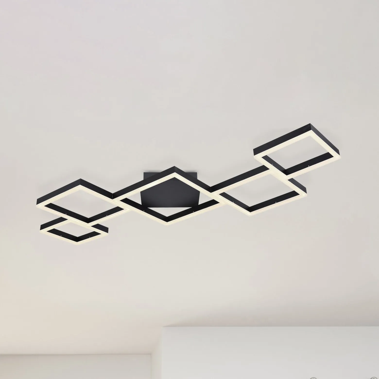 LED-Deckenleuchte Kurio, fünfflammig, schwarz, CTT