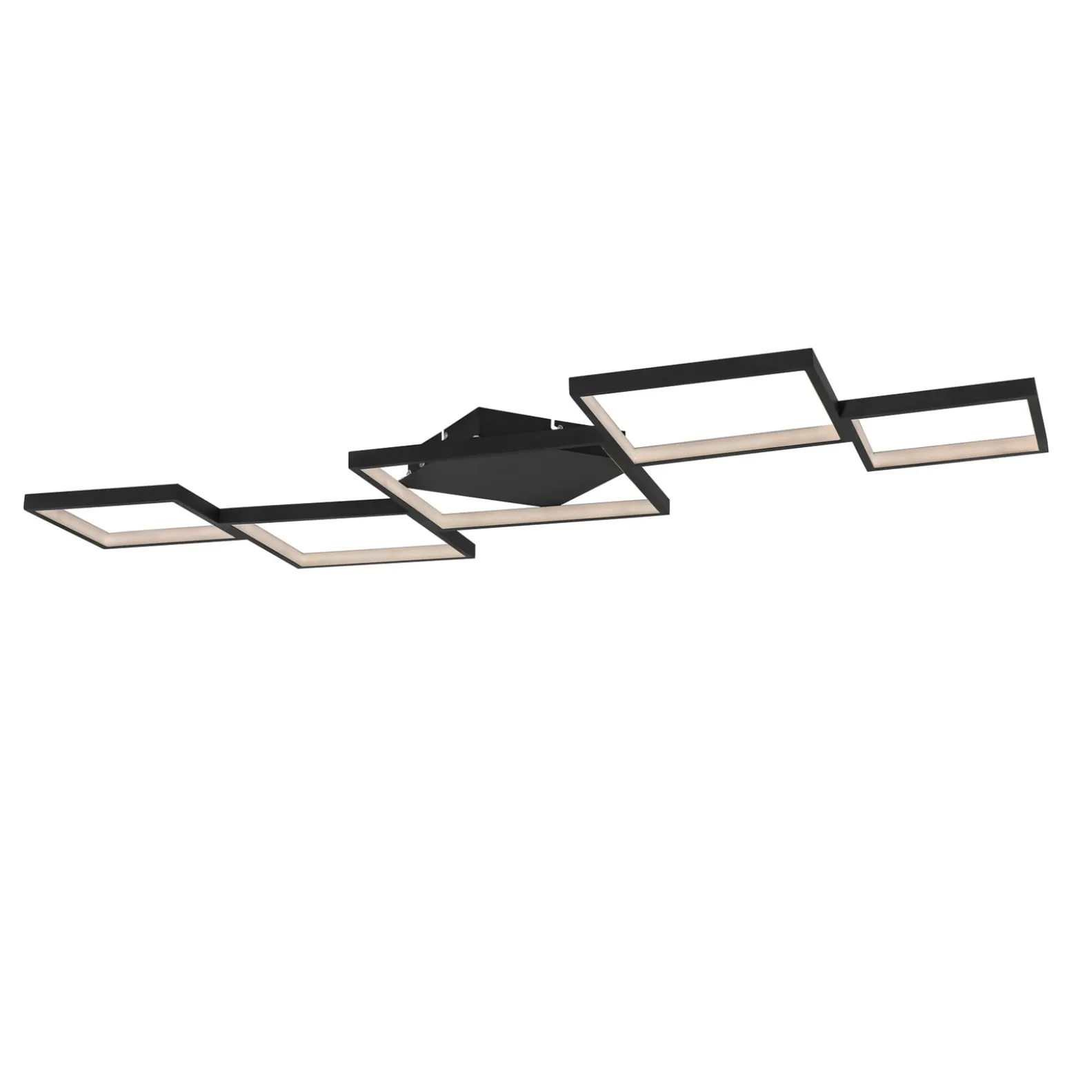 LED-Deckenleuchte Kurio, fünfflammig, schwarz, CTT