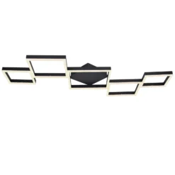 LED-Deckenleuchte Kurio, fünfflammig, schwarz, CTT