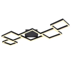 LED-Deckenleuchte Kurio, fünfflammig, schwarz, CTT