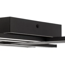 LED-Deckenleuchte Largo achtflammig schwarz