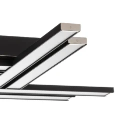LED-Deckenleuchte Largo achtflammig schwarz