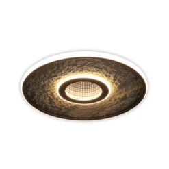 LED-Deckenleuchte Lumadisc, schwarz, Ø 41 cm, Metall/Silikon