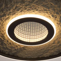LED-Deckenleuchte Lumadisc, schwarz, Ø 41 cm, Metall/Silikon