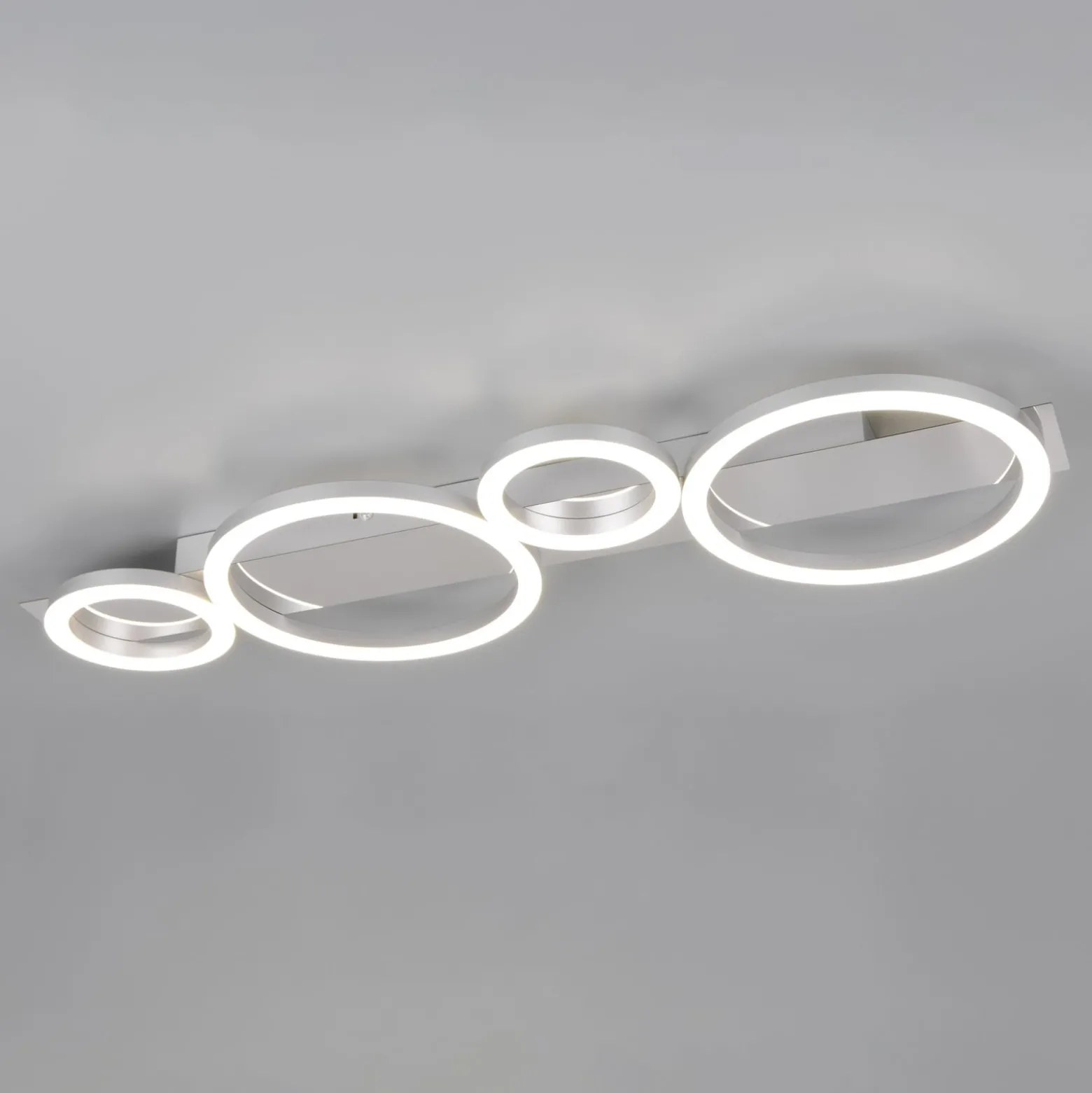 LED-Deckenleuchte Lumos, chrom, 4.000 K, Metall, Länge 72 cm