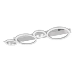 LED-Deckenleuchte Lumos, chrom, 4.000 K, Metall, Länge 72 cm