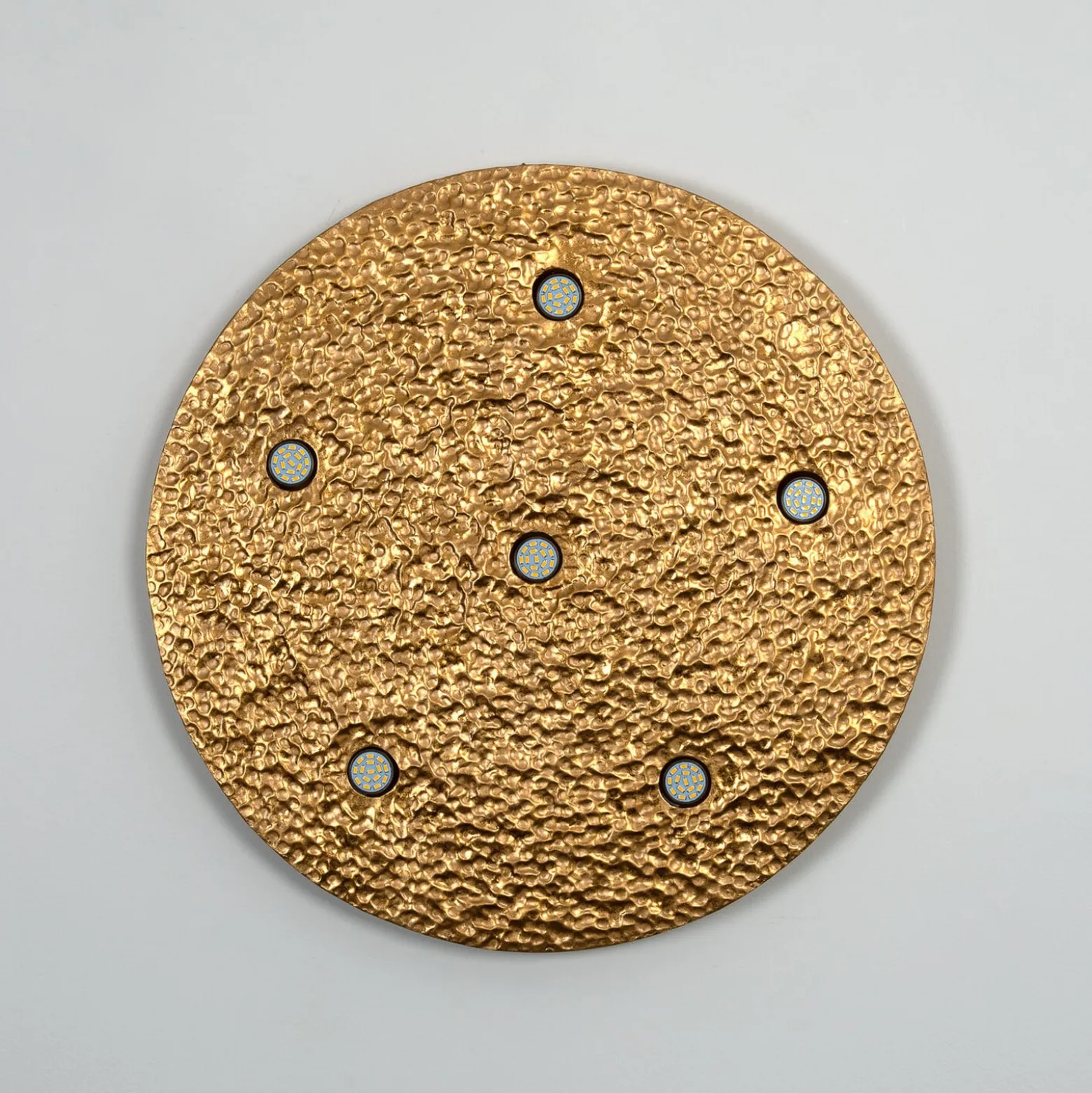 LED-Deckenleuchte LUNADORIA, goldfarben, Ø 60 cm, Metall dim