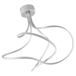 LED-Deckenleuchte Lungo alu, Höhe 42 cm