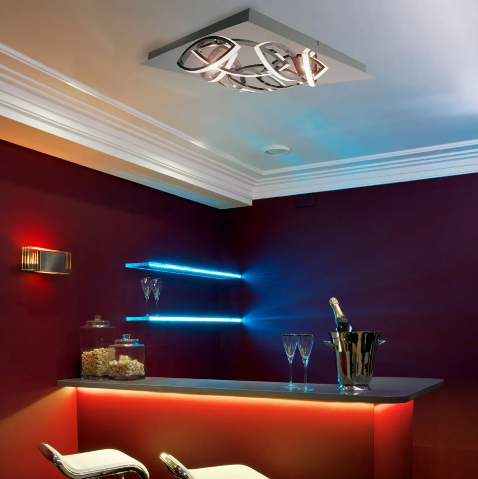 LED-Deckenleuchte Manchester 9-flammig