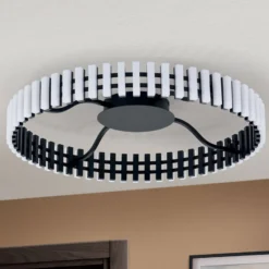 LED-Deckenleuchte Mansion, schwarz-weiß Ø 63 cm