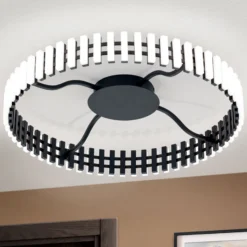 LED-Deckenleuchte Mansion, schwarz-weiß Ø 63 cm