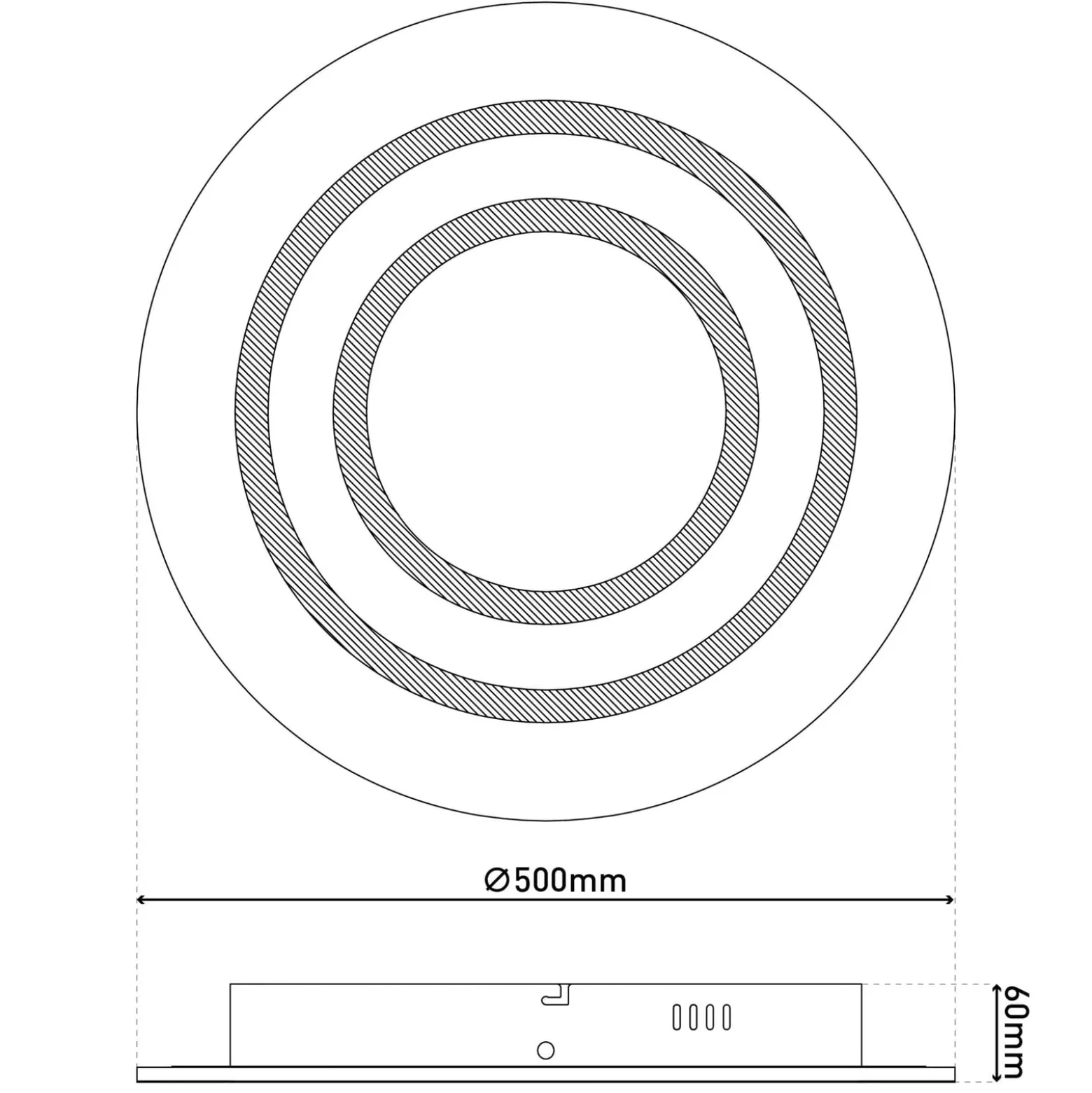 LED-Deckenleuchte Mirel, weiß, Metall Ø 50 cm RGB CCT Remote