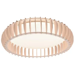 LED-Deckenleuchte Monte, CCT, Ø 60 cm, holz hell