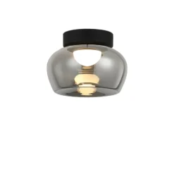 LED-Deckenleuchte Nadia, Ø 38 cm, rauchgrau, Glas