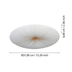 LED-Deckenleuchte Nieves 1 im Strahlendesign Ø31cm
