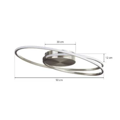 LED-Deckenleuchte Ophelia, stahl