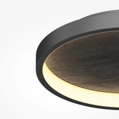LED-Deckenleuchte Orign, Ø 41 cm, schwarz, Metall/Stein