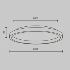 LED-Deckenleuchte Orign, Ø 41 cm, schwarz, Metall/Stein