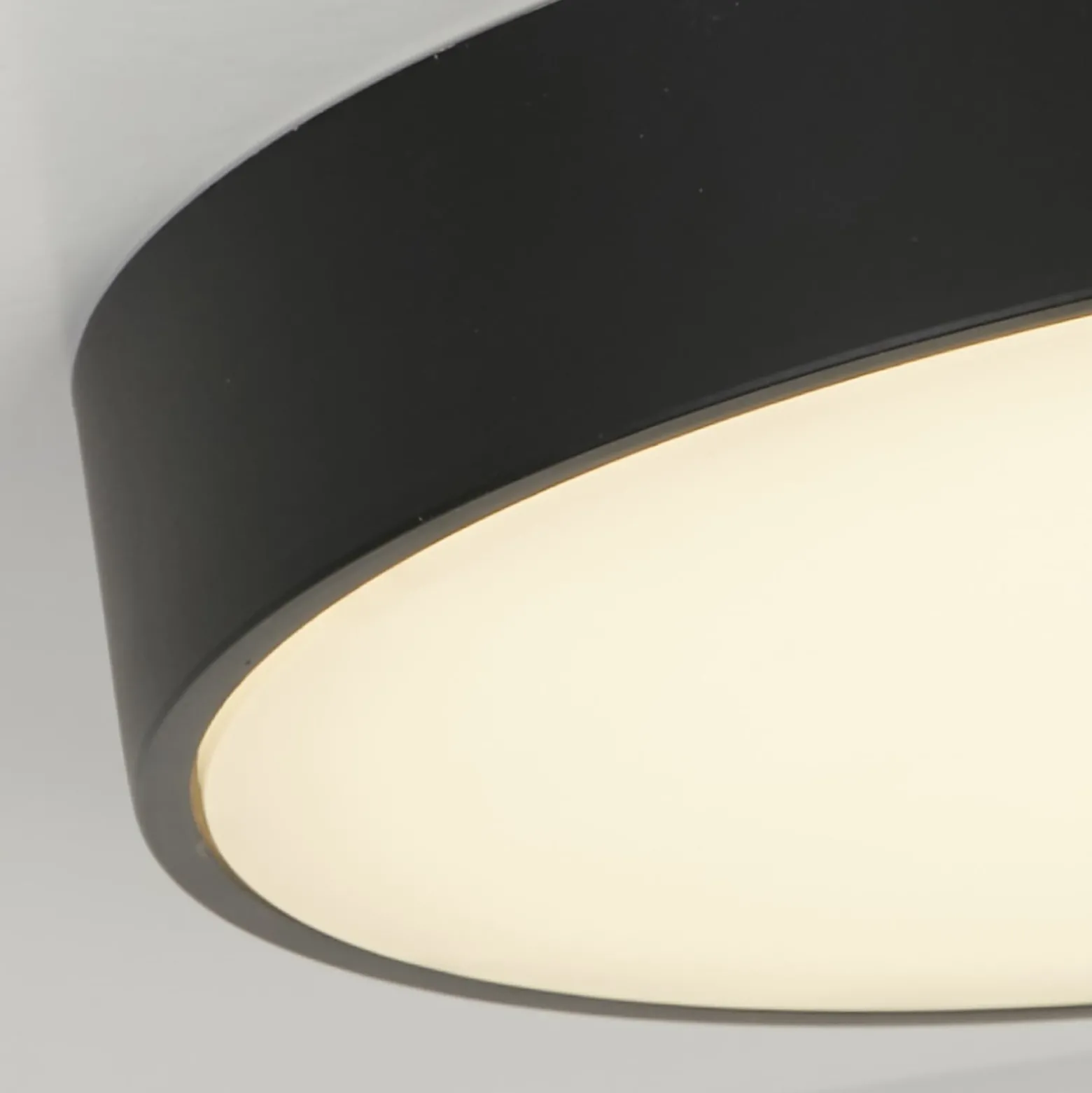 LED-Deckenleuchte Palma, schwarz, Ø 25 cm, Stahl/Acryl