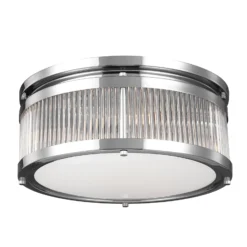 LED-Deckenleuchte Paulson IP44 chrom Ø 38,1 cm
