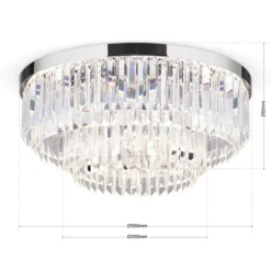 LED-Deckenleuchte Prism, chrom, Ø 55 cm
