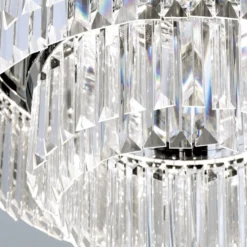 LED-Deckenleuchte Prism, chrom, Ø 55 cm