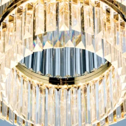 LED-Deckenleuchte Prism, gold, Ø 55 cm