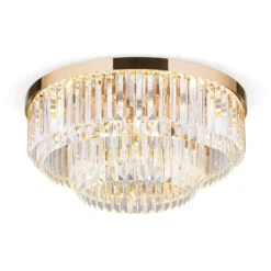 LED-Deckenleuchte Prism, gold, Ø 55 cm