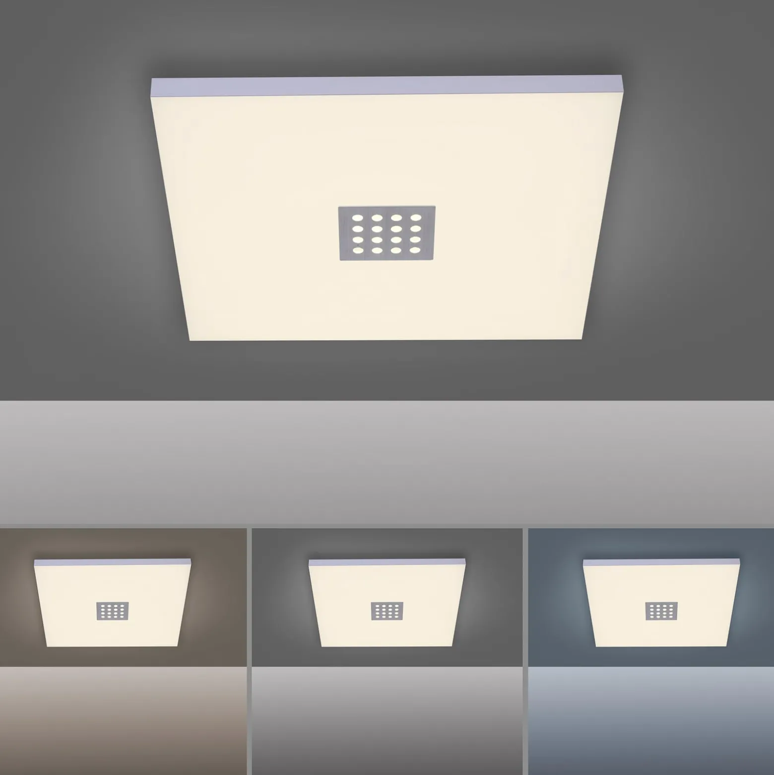 LED-Deckenleuchte PURE Neo, 45 cm, alu, CCT, Fernbedienung