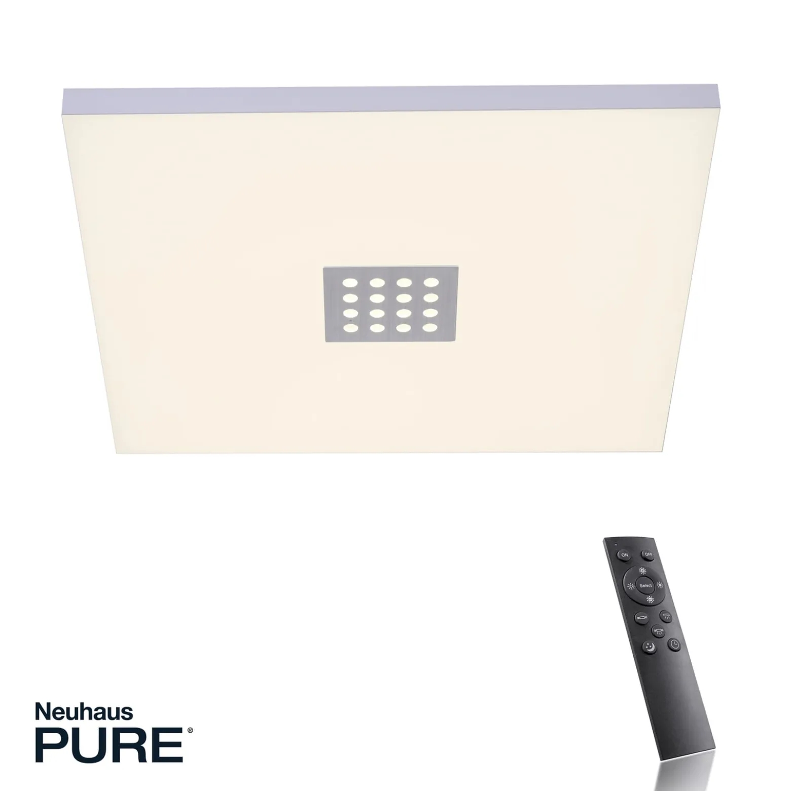 LED-Deckenleuchte PURE Neo, 45 cm, alu, CCT, Fernbedienung