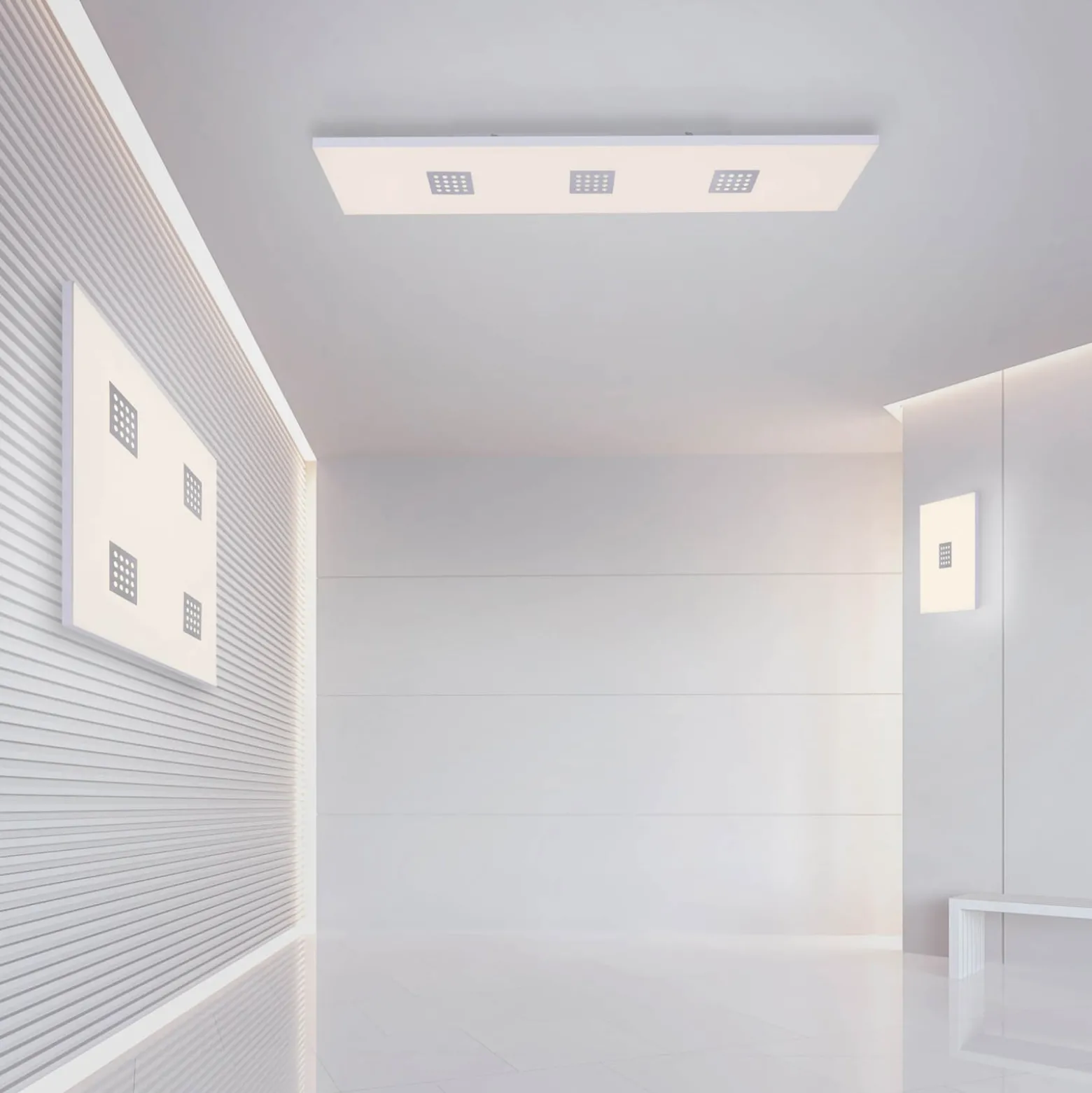 LED-Deckenleuchte PURE Neo, 120 cm, alu, CCT, Fernbedienung