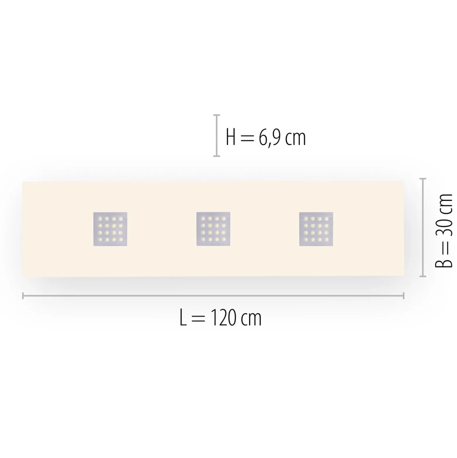 LED-Deckenleuchte PURE Neo, 120 cm, alu, CCT, Fernbedienung