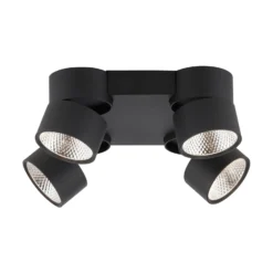 LED-Deckenleuchte PURE Nola, vierflammig, schwarz