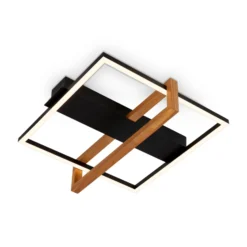 LED-Deckenleuchte 3775015 Quadrat 1fl. mit Holz