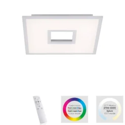 LED-Deckenleuchte Recess mit Fernbedienung RGBW