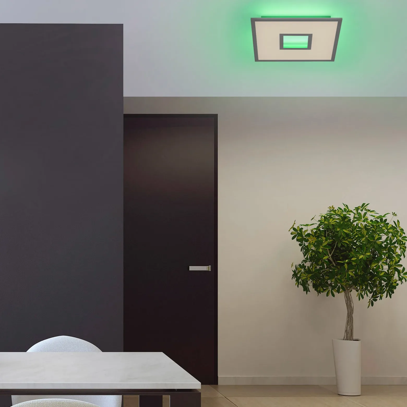 LED-Deckenleuchte Recess mit Fernbedienung RGBW