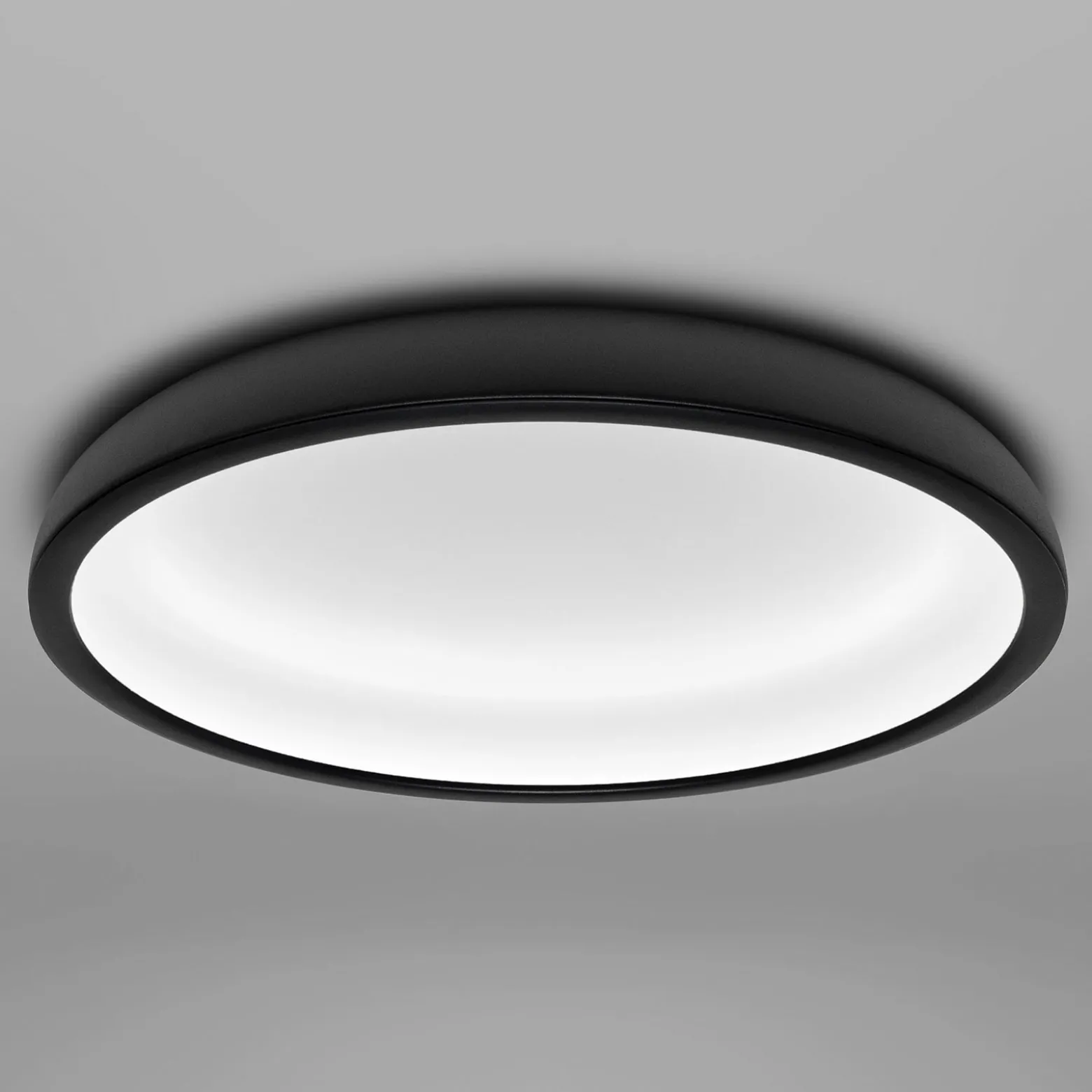 LED-Deckenleuchte Reflexio, Ø 46cm, schwarz
